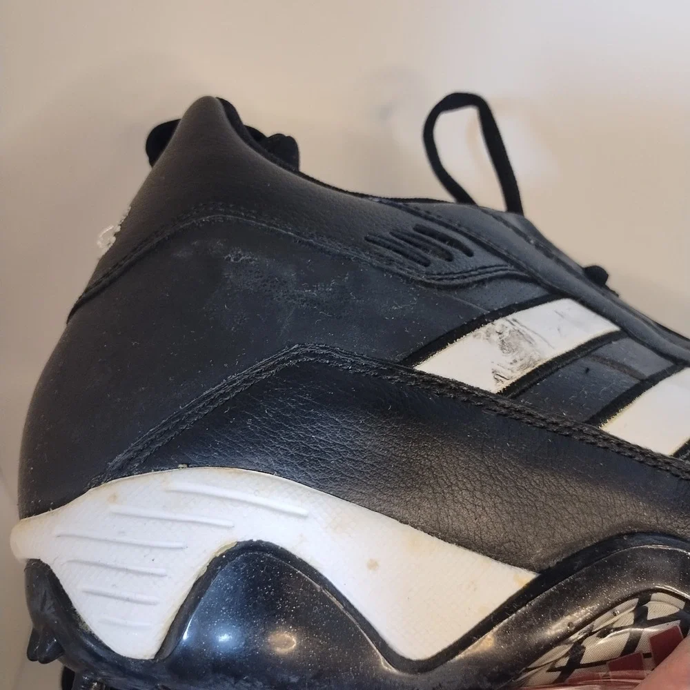 Adidas Excelsior Mid Baseball Cleats Black White Metal‎ Spikes Mens 14